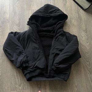 Lululemon reversible hooded fleece jacket